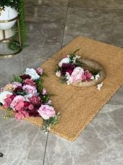 Dikdörtgen Paspas ve Çelenk Set