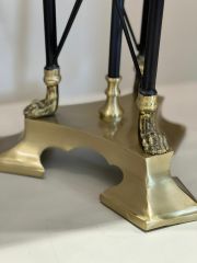 Pirinç Ayaklı Kesme Cam Vazo