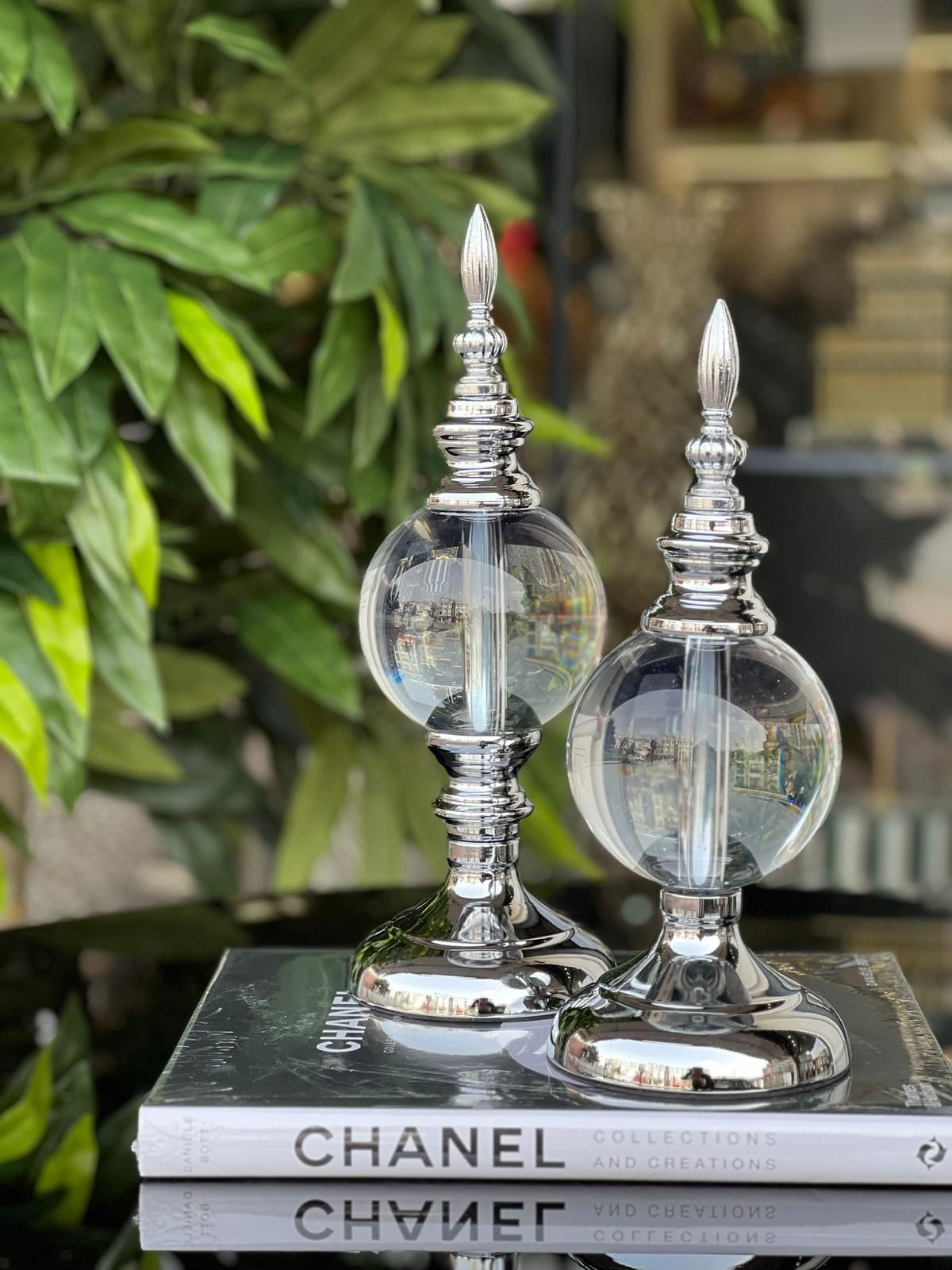 İkili Kristal Küre Gümüş