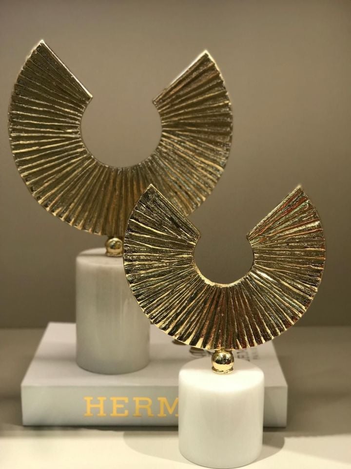 Mermer Kaideli İkili C Dekor Gold