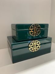 Gold Tokalı Yeşil Dekoratif Kutu Tek Büyük