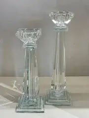 İkili Kristal Şamdan Şeffaf