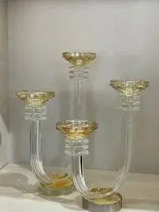 İki Kollu Kristal Şamdan ikili set Bal